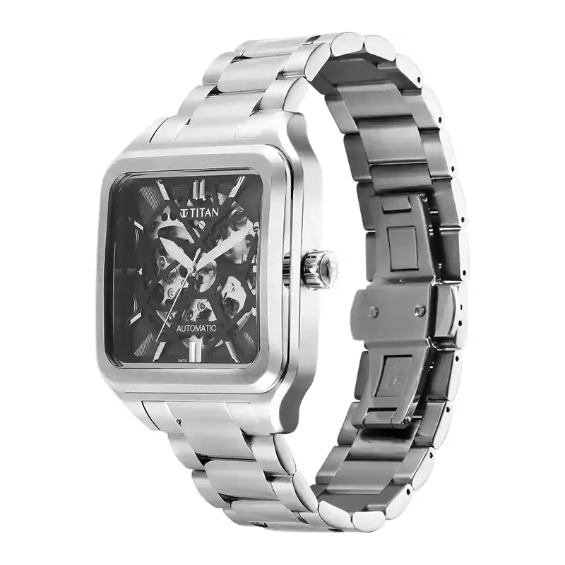 Titan Shaped Automatics Anthracite Dial Men's Watch- 90162SM01